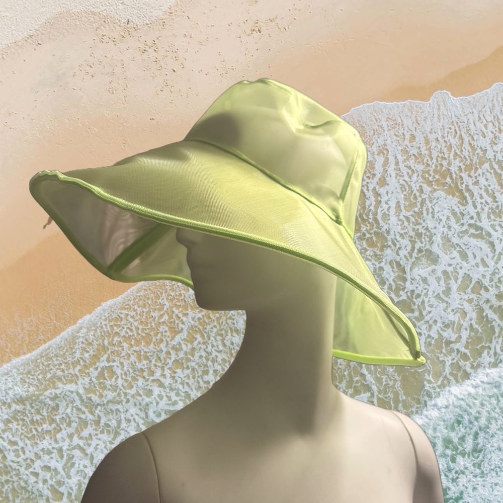 Anthropologie Lime Green Sun Hat
